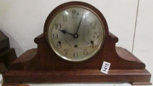 An Edwardian Westminster chime mantel clock