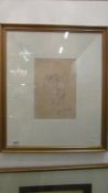 A framed and glazed print entitled 'Les Enfants Terrible's' signed Jean Cocteau