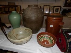 A signed studio pottery bowl,