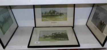 4 framed and glazed Grand National prints