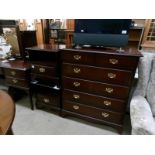 A good quality 6 drawer chest and a pair of matching bedside cabinets