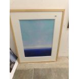 A framed and glazed watercolour 'Blue' by Doreen Fenwick