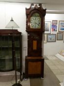 An 8 day long case clock by Wm Harrison,