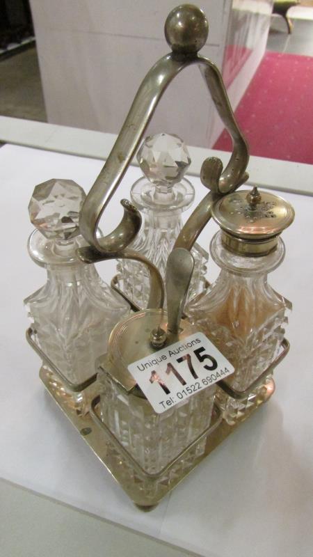 A Victorian 4 bottle cruet