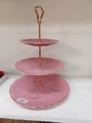 A James Kent Old Foley Balerina 3 tier cake stand