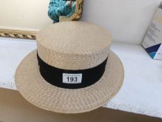 A vintage straw boater