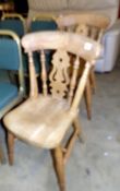 A pair of kitchen chairs