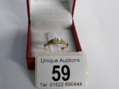 A Victorian old cut diamond solitaire ring set in 18ct gold, (Approx.
