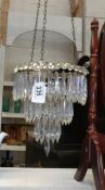 A small tiered chandelier