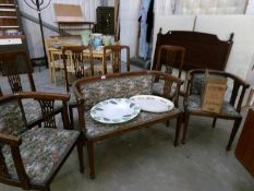 A 7 piece Edwardian parlour suite