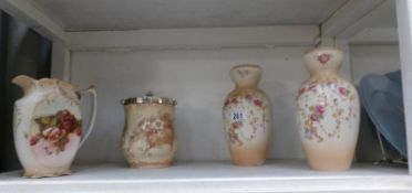 4 items of china including Crown Devon vases