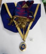 2 Masonic sashes with jewels