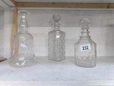 3 19th century and Edwardian decanters