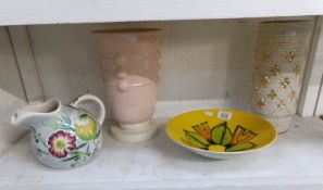 4 items of china including Poole pottery bowl