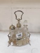 A 4 bottle cruet