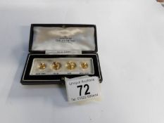 A cased set of Victorian dress studs (Goldsmith's company)