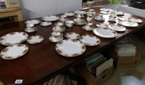 Approximately 48 pieces of Royal Albert Old Country Roses tea and dinner ware