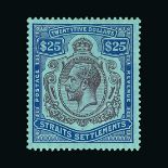 Malaya - Straits Settlements : (SG 213) 1912-23 MCA $25 purple and blue/blue fresh m.m., very fine