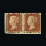 Great Britain - QV (line engraved) : (SG 7) 1841 1d red-brown, from 'black' plate 10, horizontal