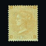 Great Britain - QV (surface printed) : (SG 87) 1862-64 9d straw, SL, centred to top, small gum