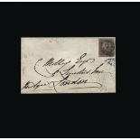 Great Britain - Covers - QV : (SG 16b) 1850 HENRY ARCHER trial perf 16 1d red-brown, plate 101,
