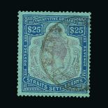 Malaya - Straits Settlements : (SG 240b) 1921-33 Script $25 purple and blue/blue very fine