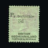 Bechuanaland : (SG 43) 1888 QV 3d on 3d lilac with variety 'damaged first o' [R. 5/12 - see SG