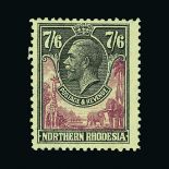 Rhodesia - Northern Rhodesia : (SG 15) 1925-29 7/6d rose purple and black fine m.m., one slightly