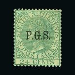 Malaya - Perak : (SG O9) 1889 Officials-P.G.S. CA 24c green mint, patchy gum Cat £200 (image