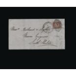 Great Britain - Covers - QV : (SG 49) 1870 1d rose, PLATE 9, KP, tied to part London Brighton and