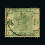 Great Britain - QV (surface printed) : (SG 192-194) 1883-4 QV  green 4d - 6d - good colour but