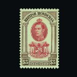 British Honduras : (SG 150-61) 1938 KGVI Defin. Set to $5, fresh m.m.(12) Cat £190 (image