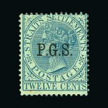 Malaya - Perak : (SG O6) 1889 Officials-P.G.S. 12c blue fresh mint, patchy gum Cat £325 (image