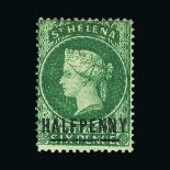 St. Helena : (SG 35a) 1884-94 ½d green with \\n-\y spaced, mint, hinge remains, large pert gum, a