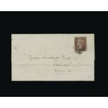 Great Britain - Covers - QV : (SG 8) 1841 1d red-brown, plate 39, SF, 4 large margins, tied to