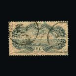 France : (SG 541) 1936 Air 50fr banknote, blue crayon and smudged cds's, v.g.u. Cat £475 (image