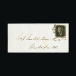 Great Britain - QV (line engraved) : (SG A1 ua) 1840 1d black plate VIII, lettered H-B on small 1841