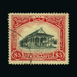 Malaya - Kedah : (SG 40) 1921-32 Script $5 black and red very fine used Cat £160 (image available)