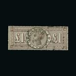 Great Britain - QV (surface printed) : (SG 186) 1888 Orbs £1 brown-lilac, ND, well centred, very