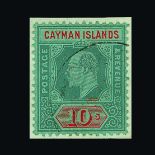 Cayman Islands : (SG 25-34) 1907-09 Set to 10s plus 1s shade(11) v.f.u., the 5s and 10s are tied