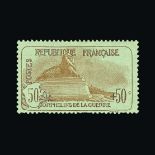 France : (SG 375) 1917-19 War Orphans 50c + 50c, centred slightly to SW, a few short perfs at