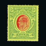 Montserrat : (SG 35-47.40a) 1908-14 KEVII  Wmk. MCCA, Set complete to 5/- + extra listed 3d with