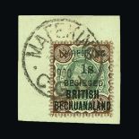 Cape of Good Hope - Mafeking : (SG 11) 1900 1s on 4d green & purple-brown, very fine used on small