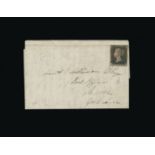 Great Britain - Covers - QV : (SG 2) 1840 1d black, plate 4, DH, used on EL from COWBRIDGE to