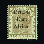 British East Africa : (SG 56) 1895-96 6a brown inverted S fine unused no gum (image available)