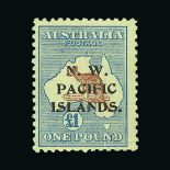 New Guinea : (SG 99) 1915-16 'Roo £1 chocolate and dull blue Type c mint, slight natural(?)