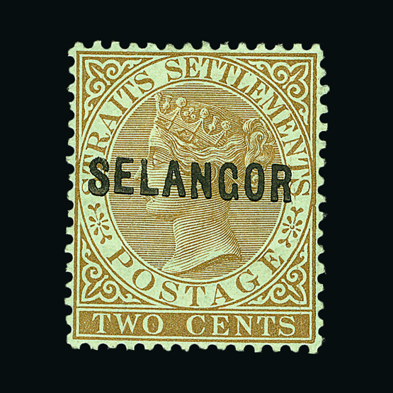 Malaya - Selangor : (SG 3) 1881-82 CC 2c brown fresh mint, heavily mounted, light crease Cat £170 (