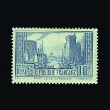 France : (SG 474-474a) 1929 Pictorial issue 10F types I & II fresh mm examples of strong colour. (2)