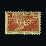 France : (SG 475a) 1929 Pont du Gard 20F red-brown - the scarce p.11 issue, fine used. Cat £475 (