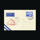 General - Zeppelins/Airships : 1931 Germany-Cover with South America 2RM blue tied Zeppelin Apr 10